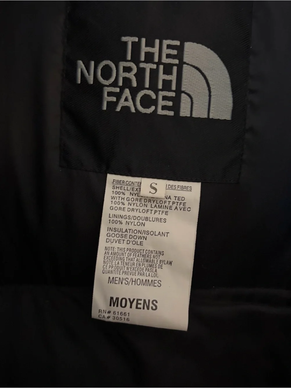 Vintage/Y2K North Face Men’s Tan & Black Puffer Jacket with Hidden Hood- SZ Sm